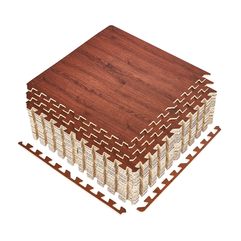 Wood Grain Waterproof Foam Carpet Tiles